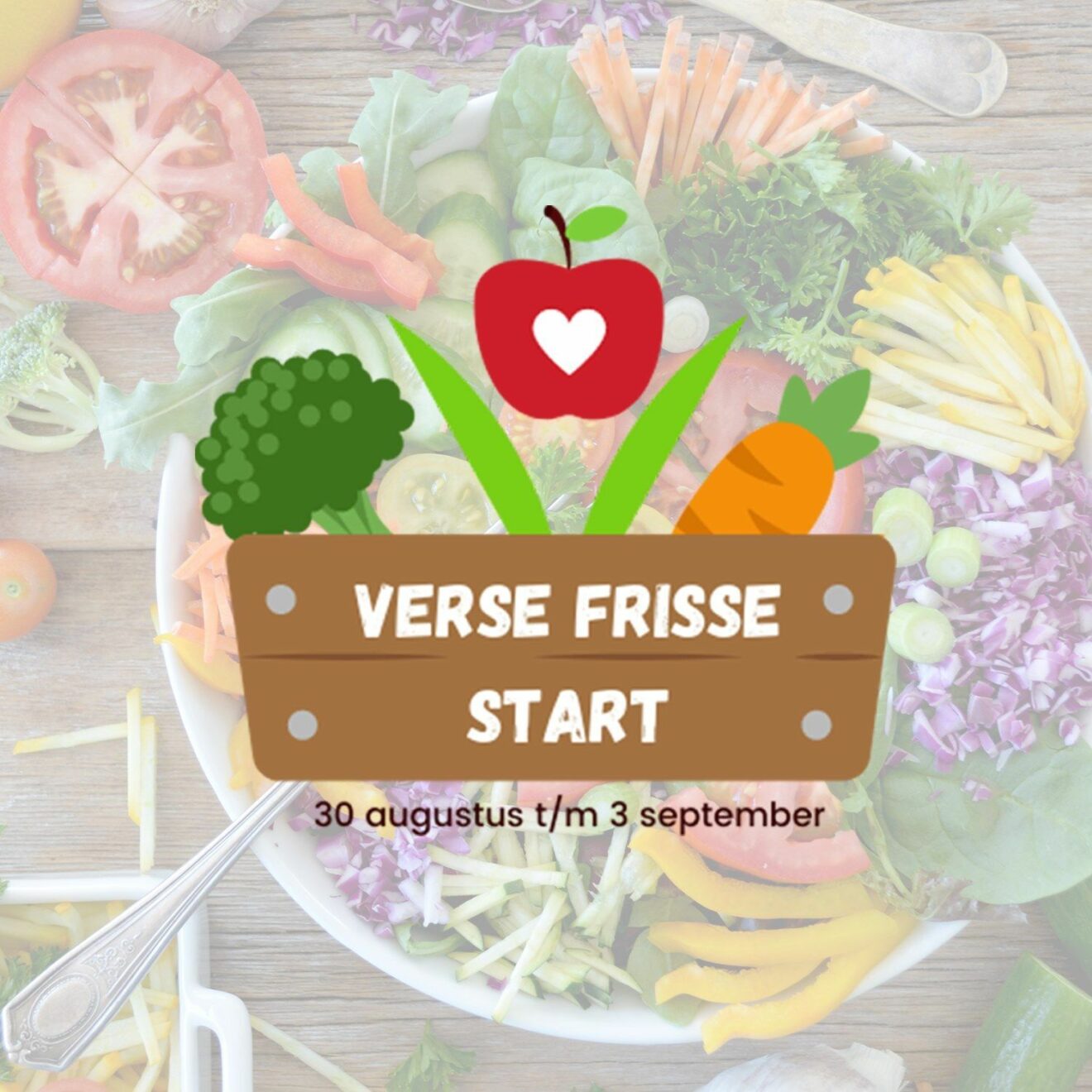 Verse frisse start met groente en fruit