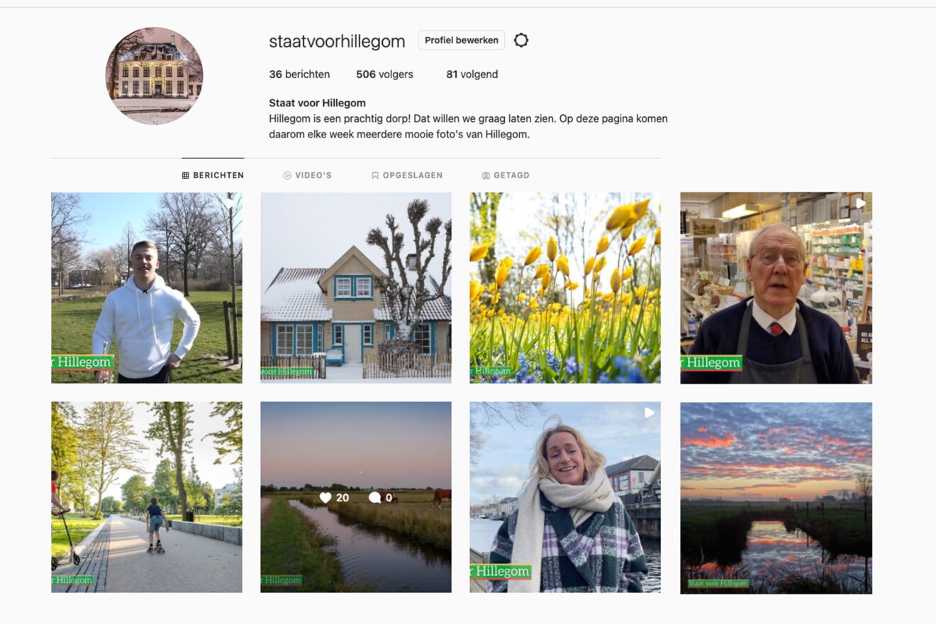 D66 achter Instagram account ‘Staat voor Hillegom’￼