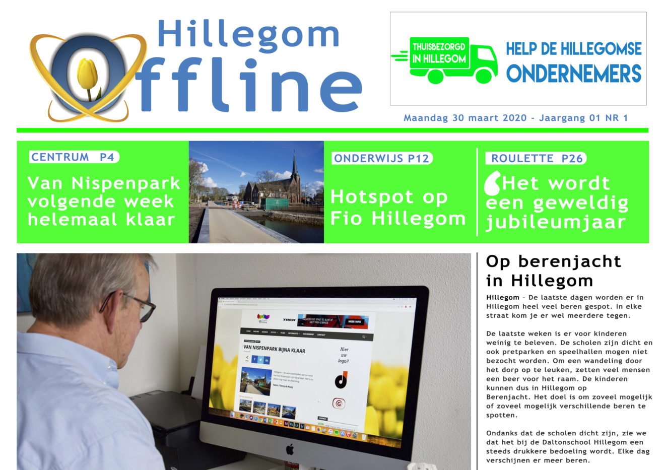 1 april: Hillegom Online gaat krant uitbrengen