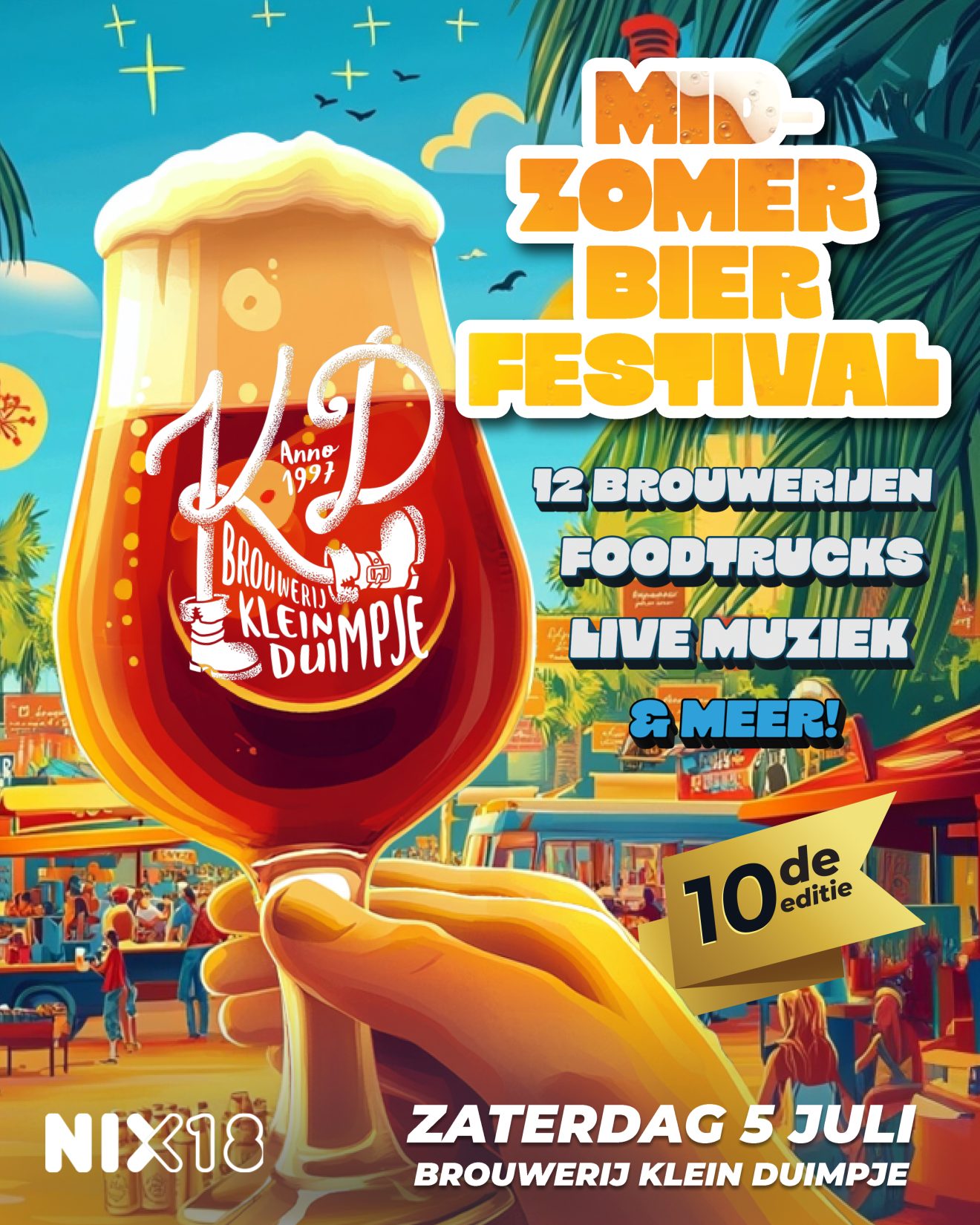 Jubileumeditie Midzomer Bierfestival bij Klein Duimpje